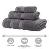 Smart Dry Zero Twist Cotton Medium Weight 3 Piece Assorted Towel Set - Towel Set by Superior