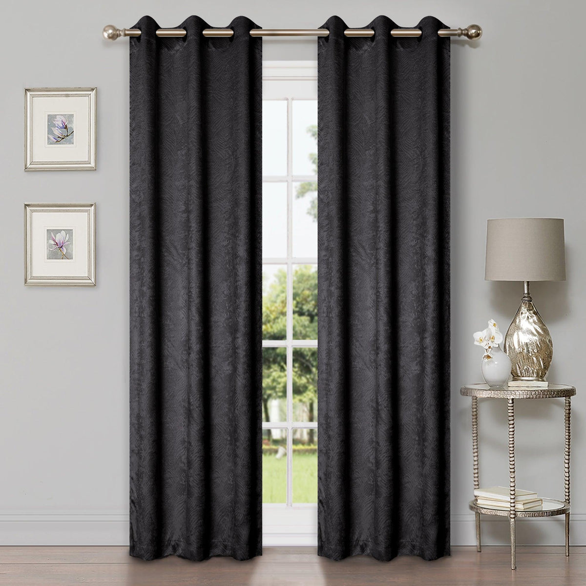 Waverly Thermal Blackout Grommet 2 Piece Curtain Panel Set - Blackout Curtains by Superior - Superior 