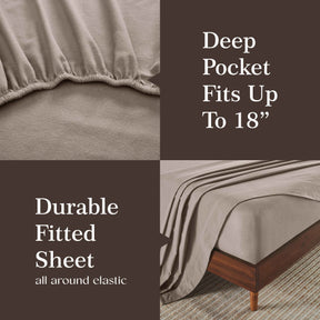 Rome Flannel Cotton Solid Deep Pocket Fuzzy Warm Sheet Set