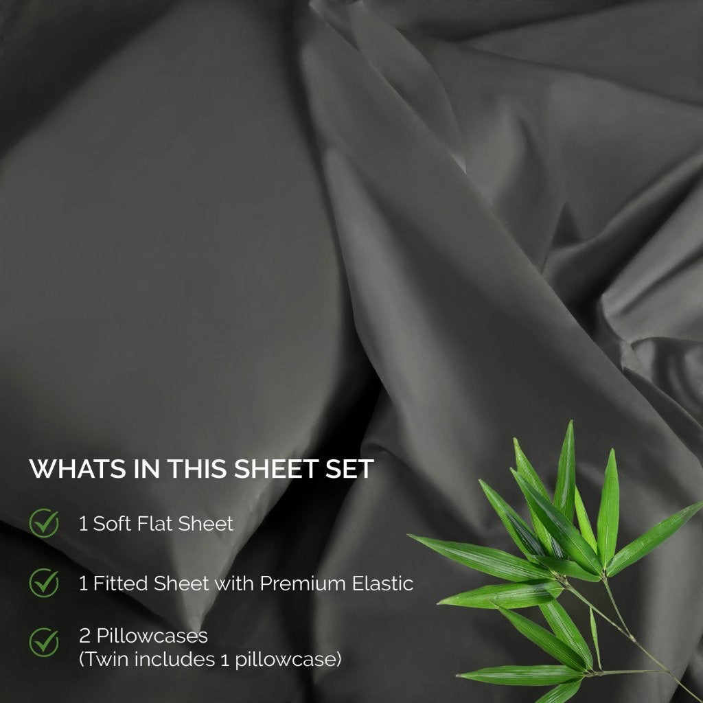 Rayon From Bamboo 300 Thread Count Solid Deep Pocket Sheet Set