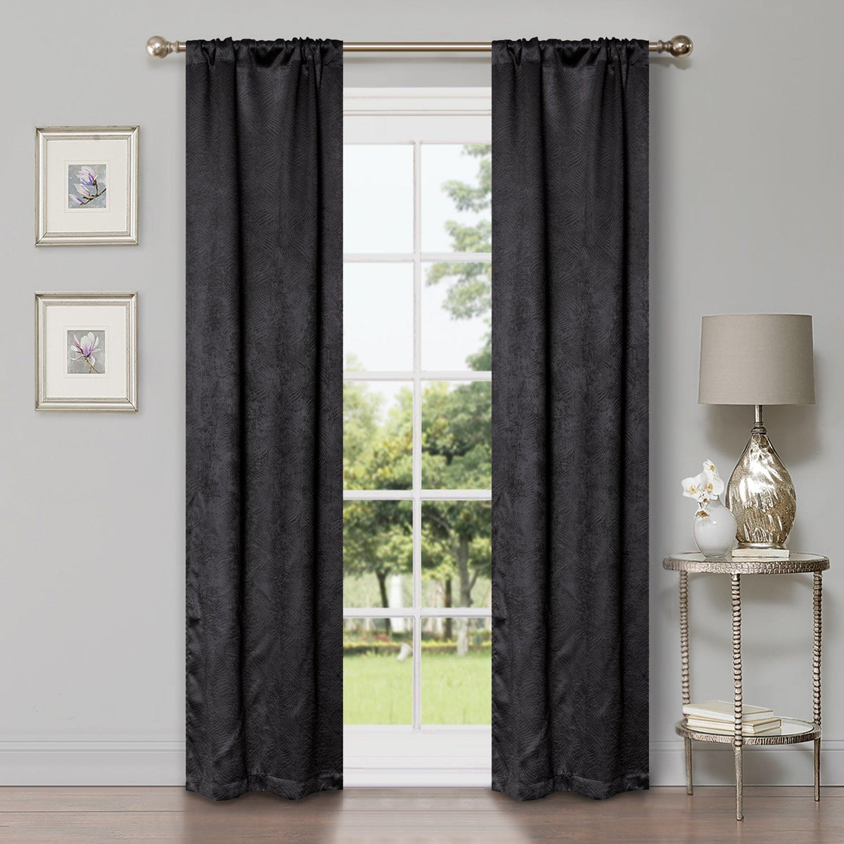 Waverly Thermal Blackout Grommet 2 Piece Curtain Panel Set - Blackout Curtains by Superior - Superior 