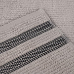 Brea Zero Twist Cotton Ribbed Geometric Border 8 Piece Towel Set - Towel Set by Superior