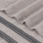 Brea Zero Twist Cotton Ribbed Geometric Border 12 Piece Towel Set - Towel Set by Superior