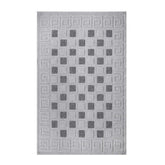 Nilaya Modern Geometric Indoor Outdoor Area Rug Or Runner Rug - Gray