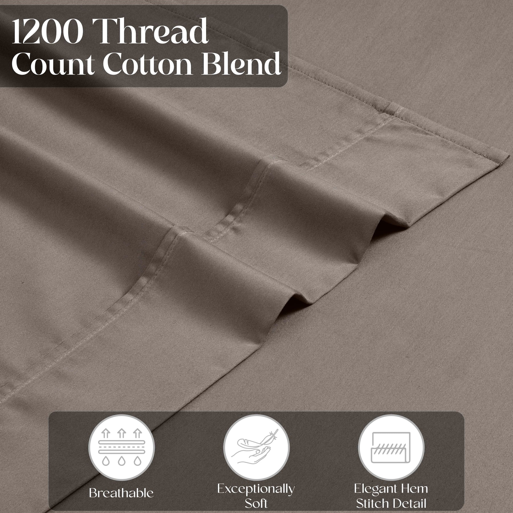 1200 Thread Count Cotton Rich Solid Deep Pocket Bed Sheet Set - Sheet Set by Superior