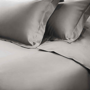 Egyptian Cotton 650 Thread Count Solid Duvet Cover Set - Gray