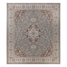 Glendale Traditional Floral Medallion Indoor Area Rug or Runner Rug - Gray