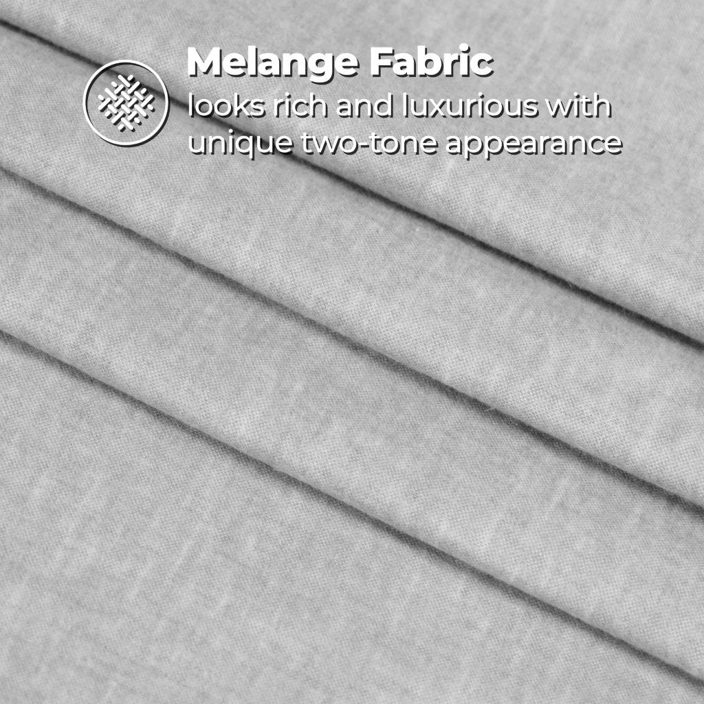 Melange Flannel Cotton Two-Toned Deep Pocket Warm Sheet Set