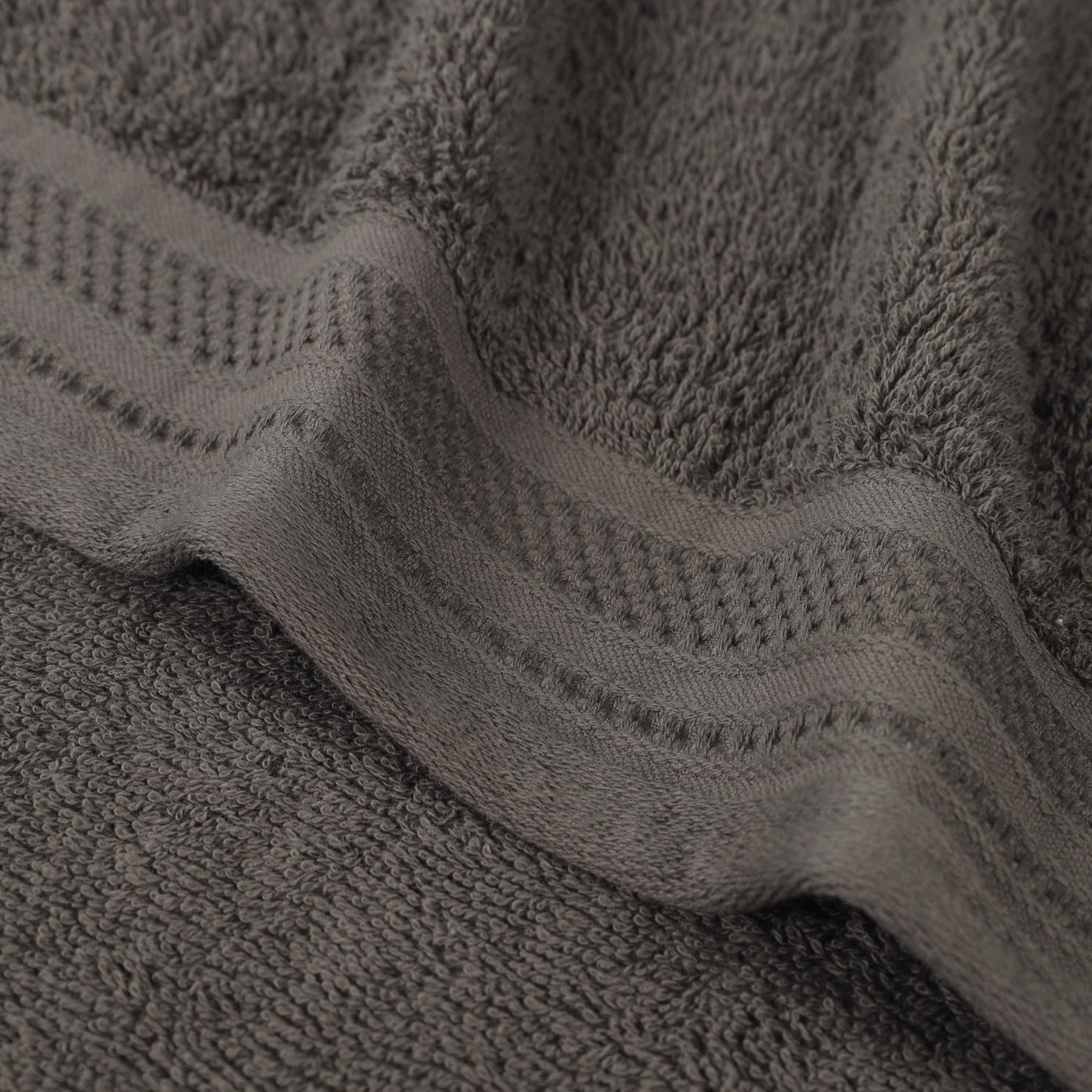 Honeycomb Textured Waffle Border Cotton 3 Piece Towel Set