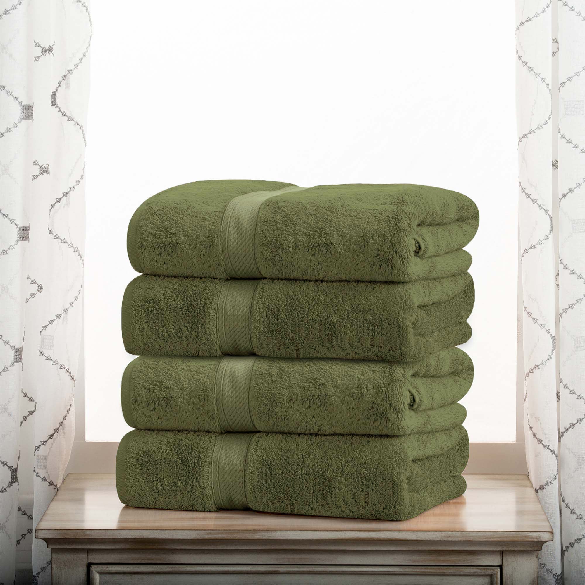 Madison Egyptian Cotton Pile Heavyweight 4 Piece Bath Towel Set - Bath Towel by Superior