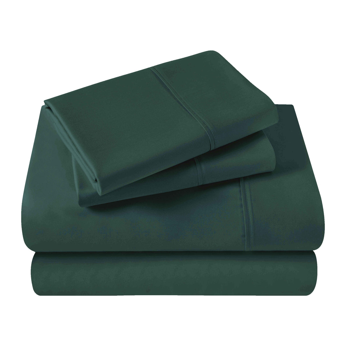 Egyptian Cotton 400 Thread Count Solid Deep Pocket Bed Sheet Set - HunterGreen