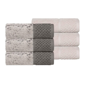 Lodie Cotton Jacquard Solid and Two-Toned Hand Towel Set of 6 - Hand Towel by Superior - Superior 