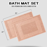 100% Cotton Absorbent Greek Key Border Solid 2 Piece Bath Mat Set - Bath Mats by Superior