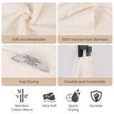 Ultra-Soft Rayon from Bamboo Cotton Blend 4 Piece Bath Towel Set