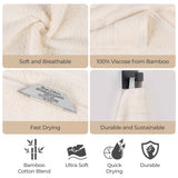 Ultra-Soft Rayon from Bamboo Cotton Blend Bath and Face Towel Set