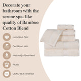 Ultra-Soft Rayon from Bamboo Cotton Blend Bath and Face Towel Set