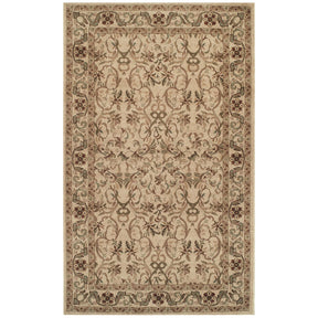 Heritage Traditional Floral Scroll Indoor Runner or Area Rug - Ivory