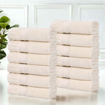 Venice Zero Twist Cotton Medium Weight Face Towels, Set of 12 - Face Towel by Superior