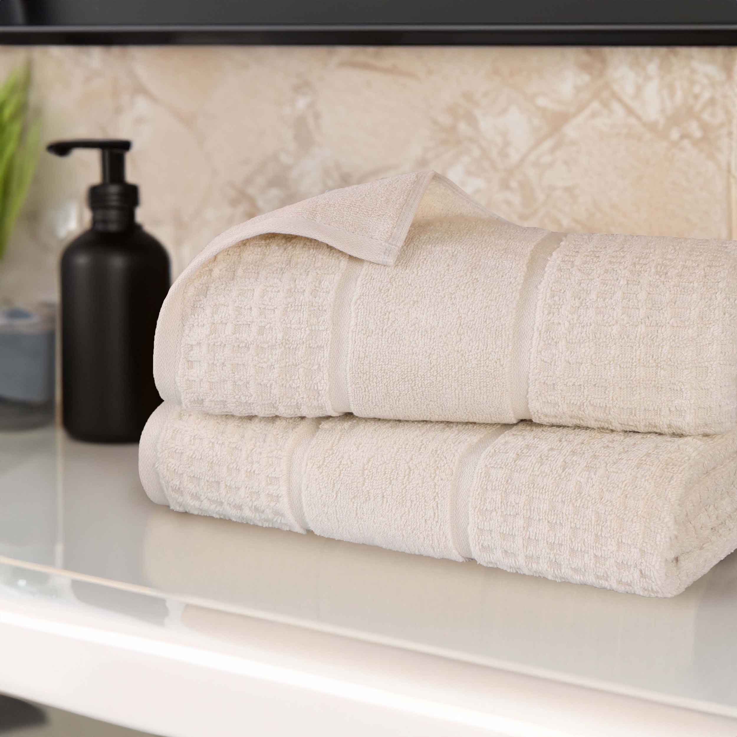 Napa Zero Twist Cotton Solid Waffle Honeycomb Bath Sheet Set of 2 - Towel Set by Superior