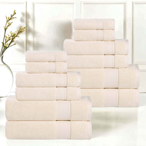 Belmont Zero Twist Cotton Medium Weight Absorbent 12 Piece Towel Set