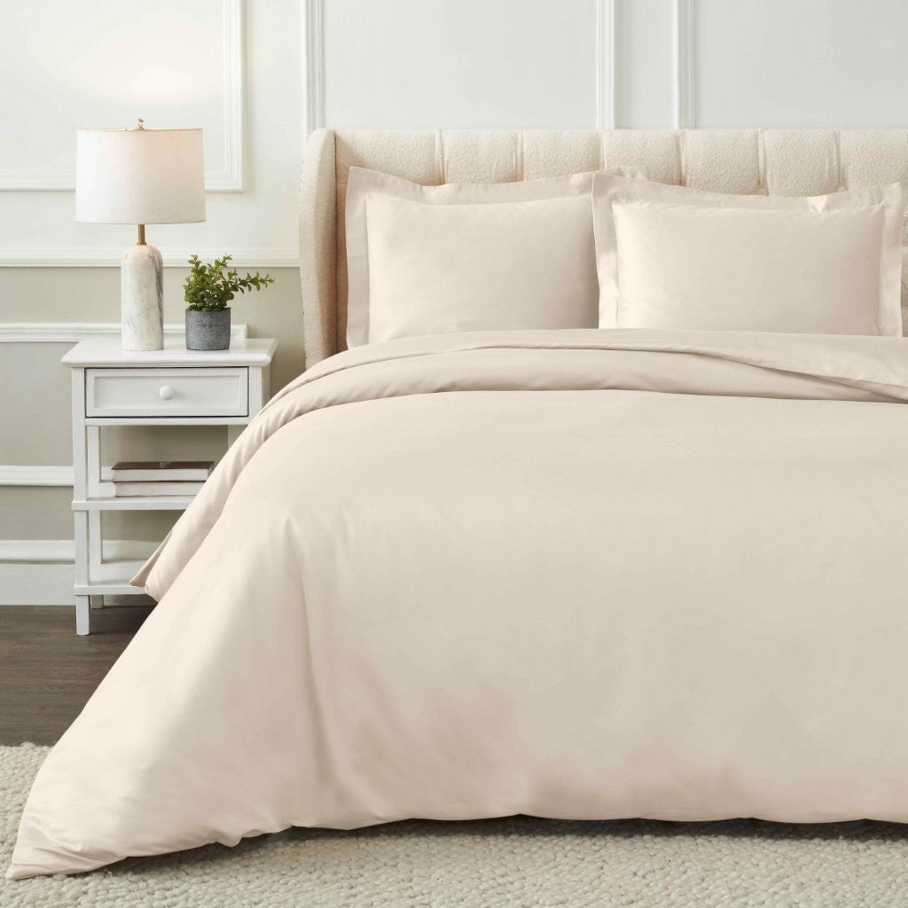 1200 Thread Count Egyptian Solid Cotton Duvet Cover Set