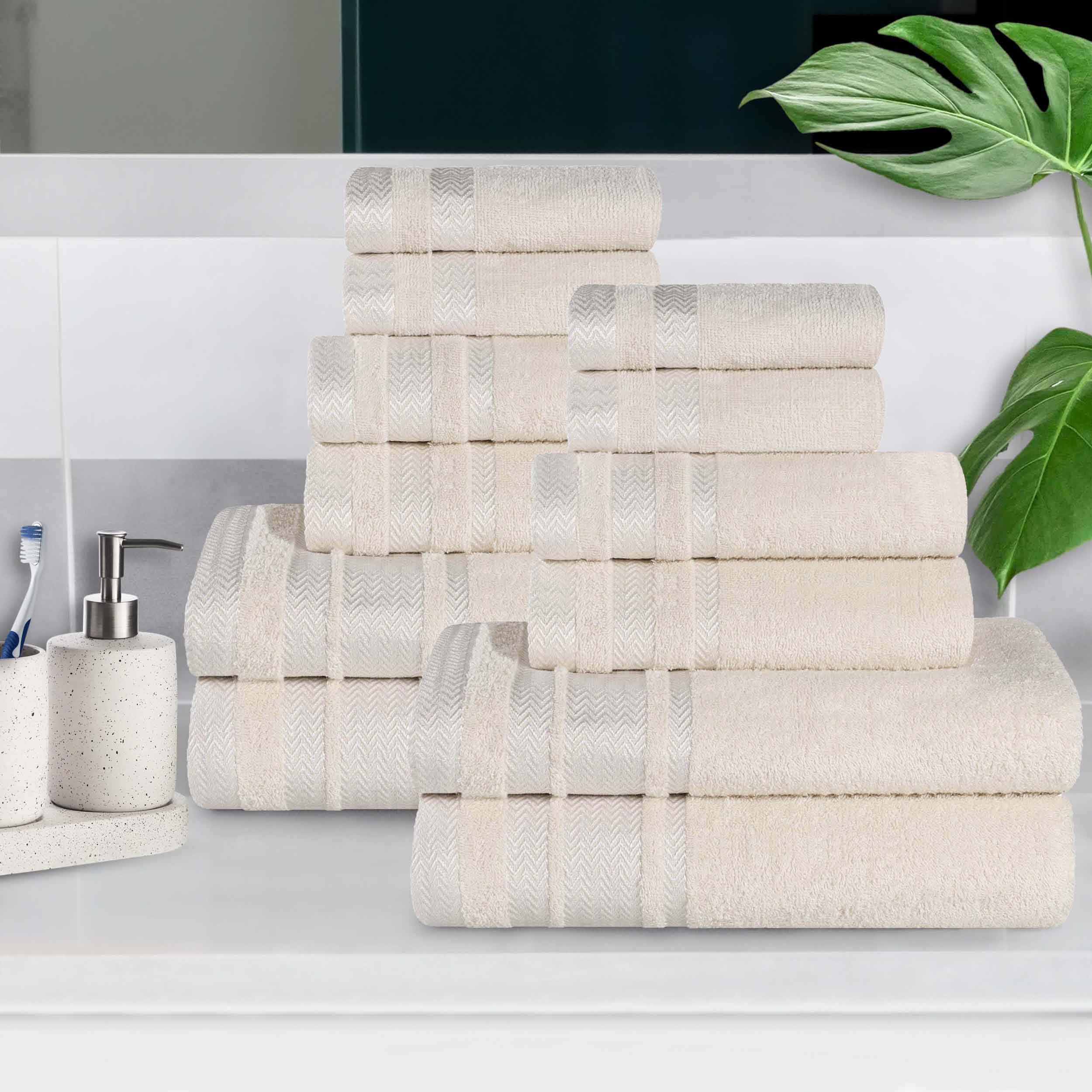 Hays Cotton Medium Weight 12 Piece Assorted Bathroom Towel Set - Towel Set by Superior