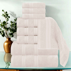 Smart Dry Zero Twist Cotton Medium Weight 9 Piece Assorted Towel Set