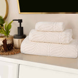 Chevron Zero Twist Jaquard Cotton 3 Piece Bathroom Towel Set - Towel Set by Superior