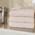 Napa Zero Twist Cotton Solid Waffle Honeycomb Bath Towel Set of 3 - Bath Towel by Superior