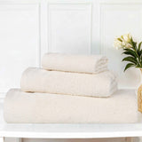 Honeycomb Textured Waffle Border Cotton 3 Piece Towel Set - Towel Set by Superior