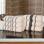 Sadie Zero Twist Cotton Solid and Jacquard Floral Hand Towel Set of 6 - Hand Towel by Superior