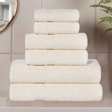 6 Piece Cotton Eco-Friendly Soft Absorbent Towel Set - Towel Set by Superior