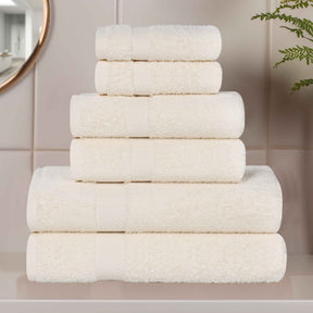 6 Piece Cotton Eco-Friendly Soft Absorbent Towel Set