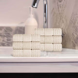 Napa Zero Twist Cotton Solid Waffle Honeycomb Hand Towel Set of 6 - Towel Set by Superior