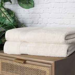 Heritage Egyptian Cotton Plush Absorbent Luxury Bath Sheet Set of 2