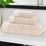 Basketweave Egyptian Cotton Solid 3 Piece Assorted Towel Set - Towel Set by Superior