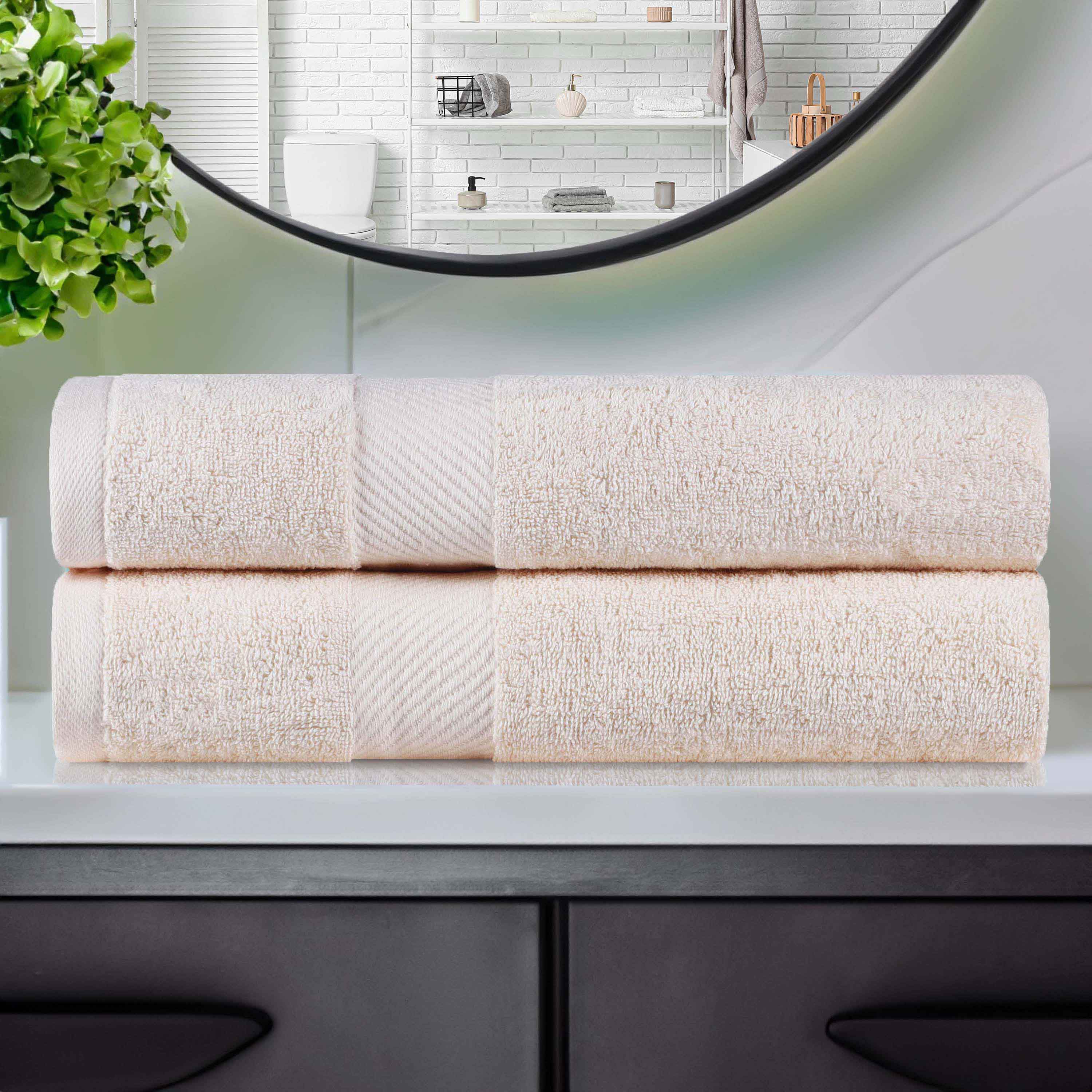 Kendell Egyptian Cotton Solid Medium Weight Bath Towel Set of 2 - Bath Towel by Superior