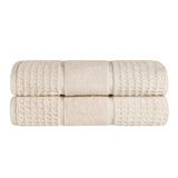 Napa Zero Twist Cotton Solid Waffle Honeycomb Bath Sheet Set of 2 - Towel Set by Superior