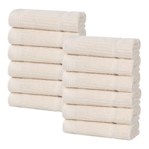 Milo Smart Twist Cotton Medium Weight Solid Face Towels, Set of 12