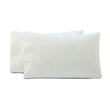 Rome Flannel Cotton Solid Fuzzy Pillowcases, Set of 2