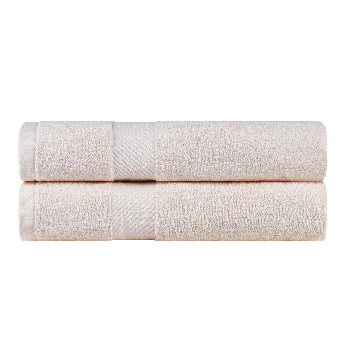 Kendell Egyptian Cotton Solid Medium Weight Bath Towel Set of 2 - Ivory