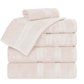 Smart Dry Zero Twist Cotton Medium Weight 6 Piece Assorted Towel Set