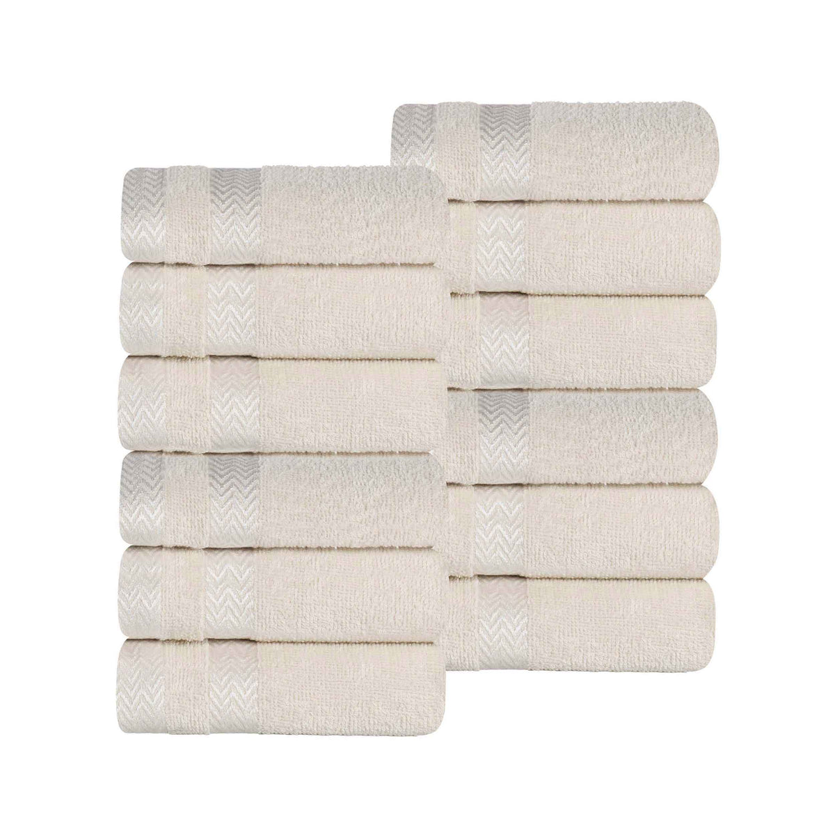 Hays Cotton Medium Weight Soft Face Towel Washcloth Set of 12