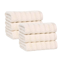 Zuma Zero Twist Cotton Medium Weight Absorbent Hand Towels, Set of 6