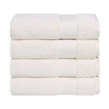 Aria Turkish Cotton Heavyweight Solid Absorbent Bath Towel Set of 4