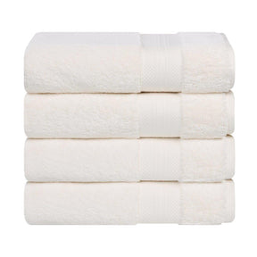 Aria Turkish Cotton Heavyweight Solid Absorbent Bath Towel Set of 4