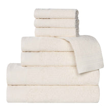 Honeycomb Textured Waffle Border Cotton 8 Piece Towel Set