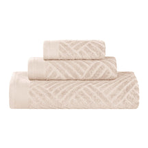 Basketweave Egyptian Cotton Jacquard 3 Piece Assorted Towel Set - Towel Set by Superior - Superior 