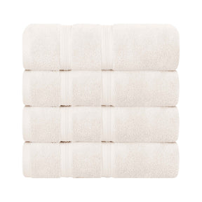 Smart Dry Zero Twist Cotton Medium Weight Bath Towels, Set of 4