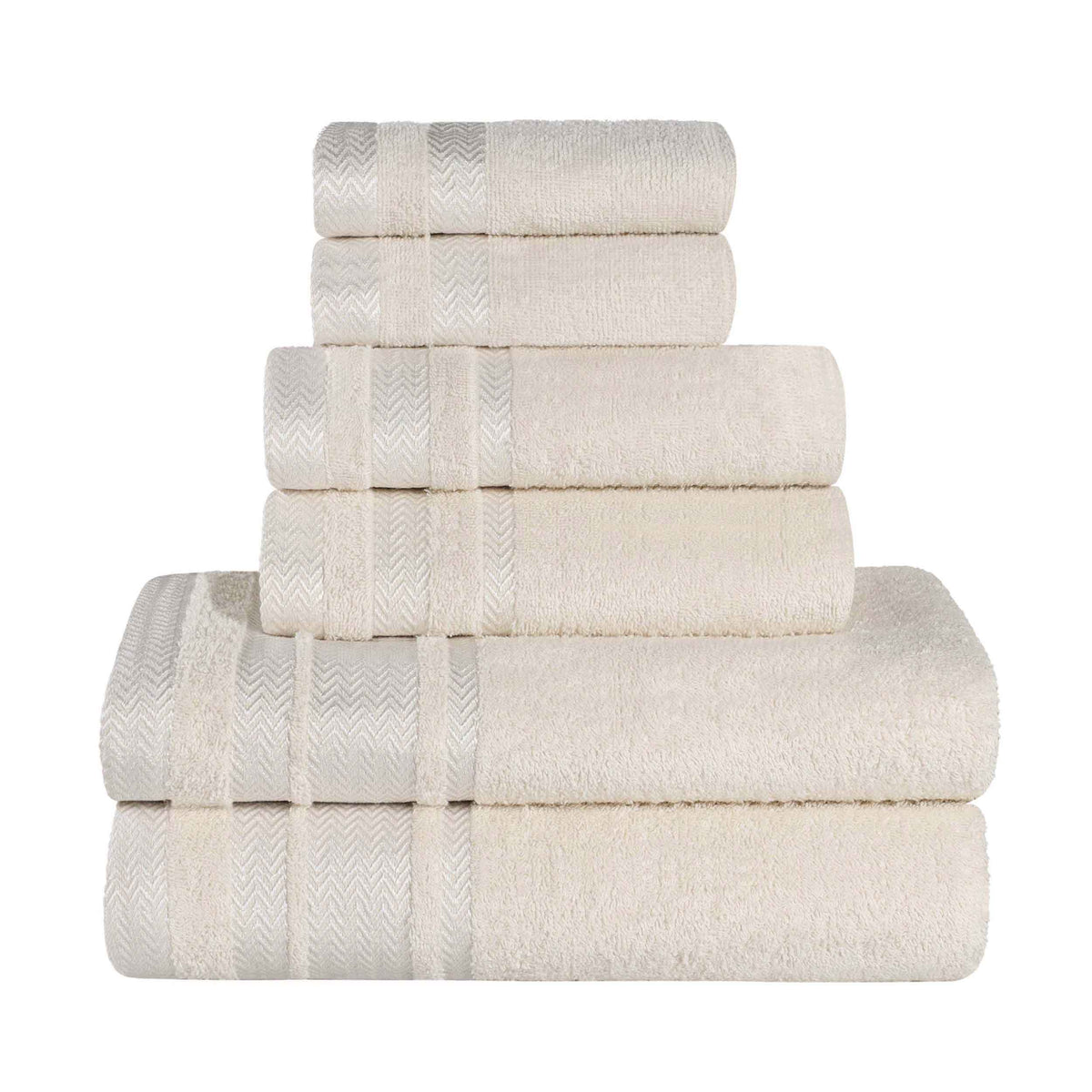 Hays Cotton Medium Weight 6 Piece Assorted Bathroom Towel Set